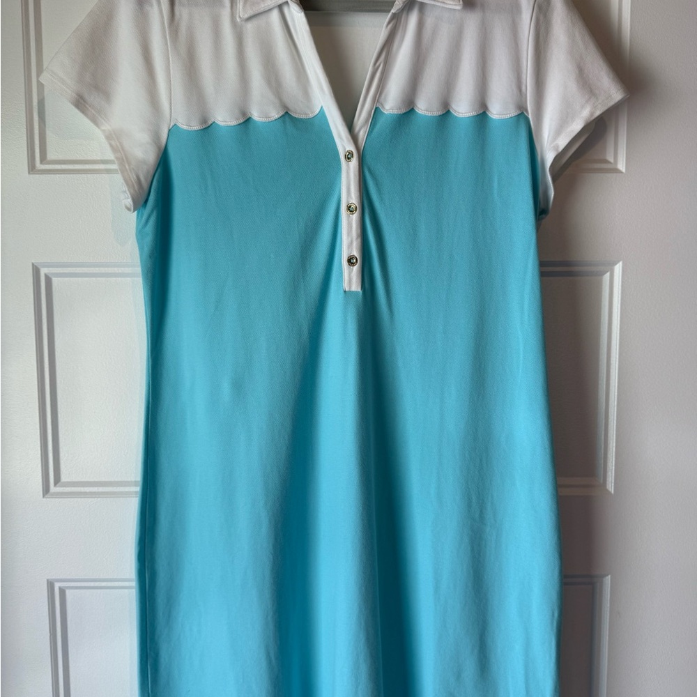 Lilly Pulitzer Blue and White Polo Dress